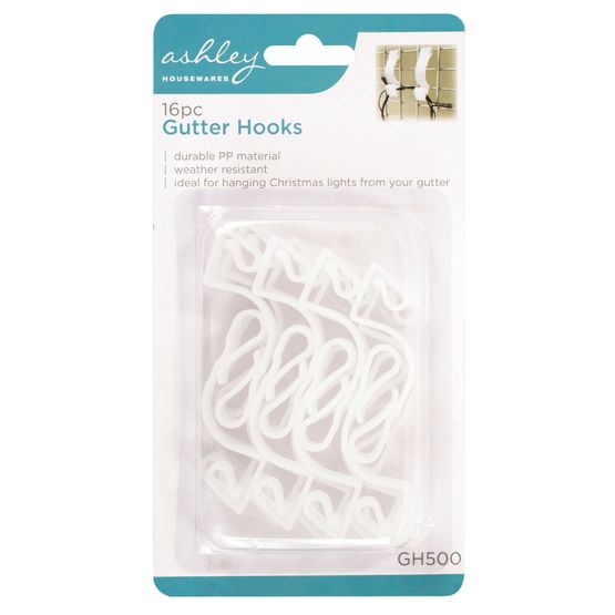 Ashley Housewares Gutter Hooks 16pc BB-GH500