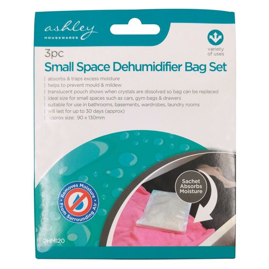 Ashley Housewares Small Space Dehumidifier Bag Set BBDHM120