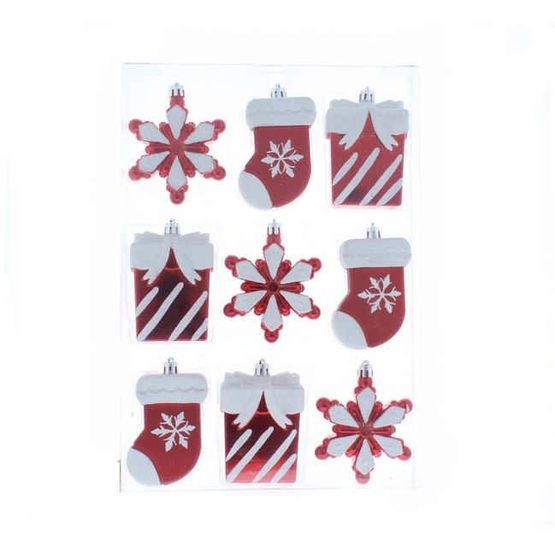 Festive Bauble Shatterproof Shapes 9piece P046154
