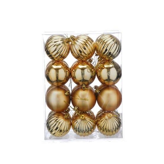 Festive Bauble Box 70mm Classic Gold 24piece P054361