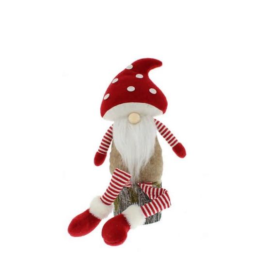 Festive Gonk Dangly Legs Red Mushroom Hat 53cm P050716