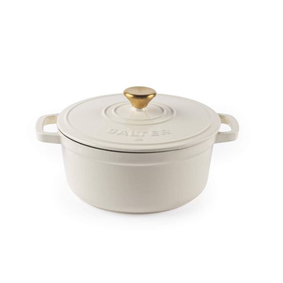 Salter Chester Cast Iron Casserole 30cm Cream