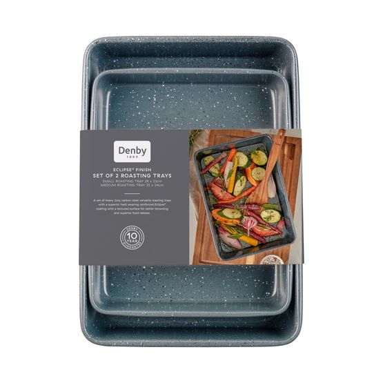 Denby Eclipse Finish Set of 2 Roasting Trays 192014853
