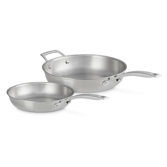 Le Creuset Essentials 3-ply Stainless Steel Frying Pan set of 2