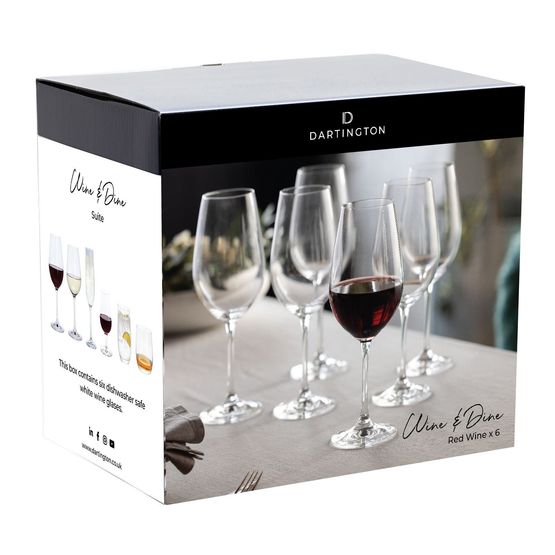 Dartington Wine &amp; Dine Red Wine Glass Pack of 6 ST3592/3/6pk