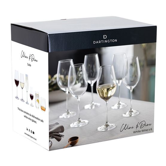Dartington Wine &amp; Dine Whie Wine Glass Pack of 6 ST3592/2/6pk
