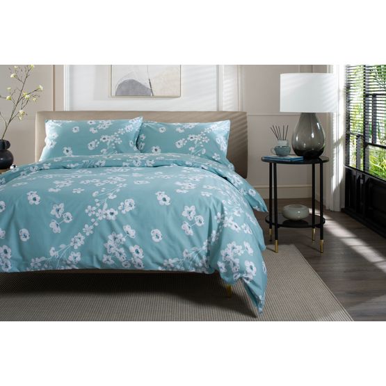 The Lyndon Company Petite Fleure Bedlinen Duvet Cover Set Duckegg