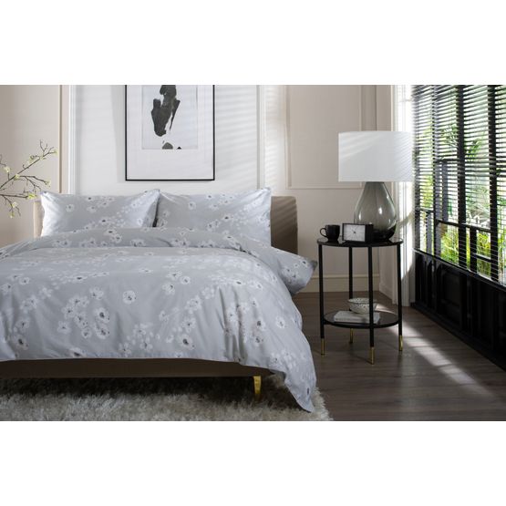 The Lyndon Company Petite Fleure Bedlinen Duvet Cover Set Grey