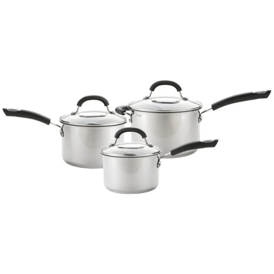 Circulon Total Stainless Steel Non-Stick Induction Saucepan 3piece set