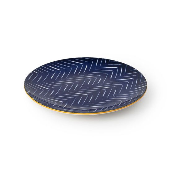 Mikasa Side Plate Indigo Chevron