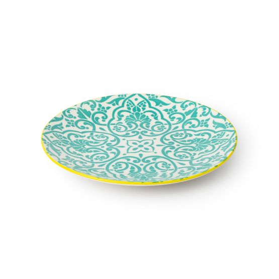 Mikasa Side Plate Yellow and Blue Geometric