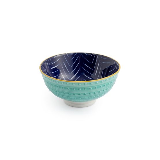 Mikasa Nibble Bowl Indigo Chevron