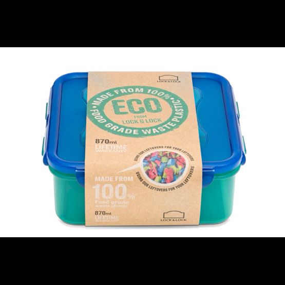 Lock &amp; Lock Eco 870ml Square Box HPL823RCL