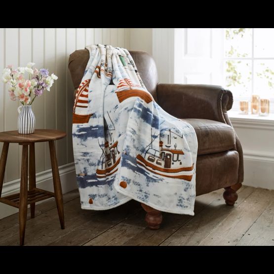 Lobster Creek Coastal Fishing Village Throw