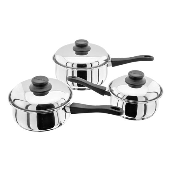 Judge Essentials Stainless Steel 3 piece Saucepan Set