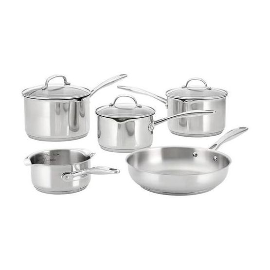 Stellar Profile 5 piece Saucepan set with Uncoated 26cm Frying Pan