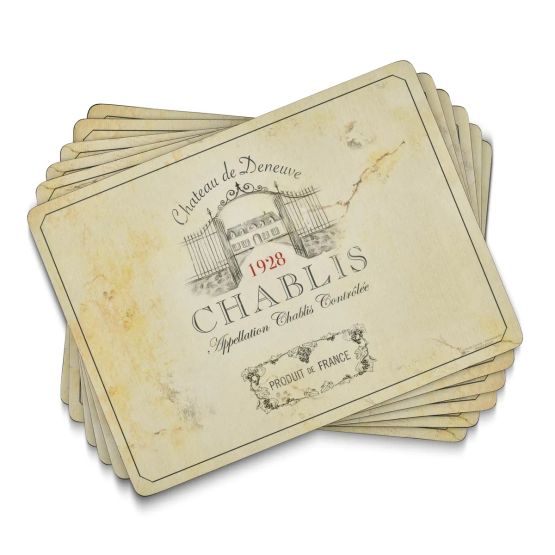 Pimpernel Pack of 6 Vin de France Tablemats or Coasters