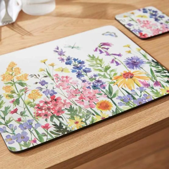 Pimpernel Pack of 6 Wildflowers Tablemats or Coasters