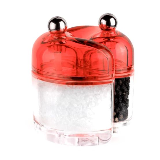 Grunwerg Condimates Acrylic Salt and Pepper Set Red