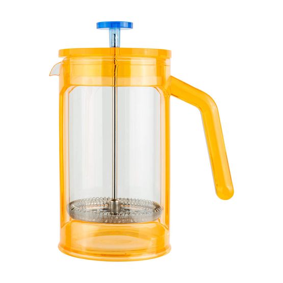 Grunwerg Chiaro 5 Cup Cafetiere Orange with Blue Lid
