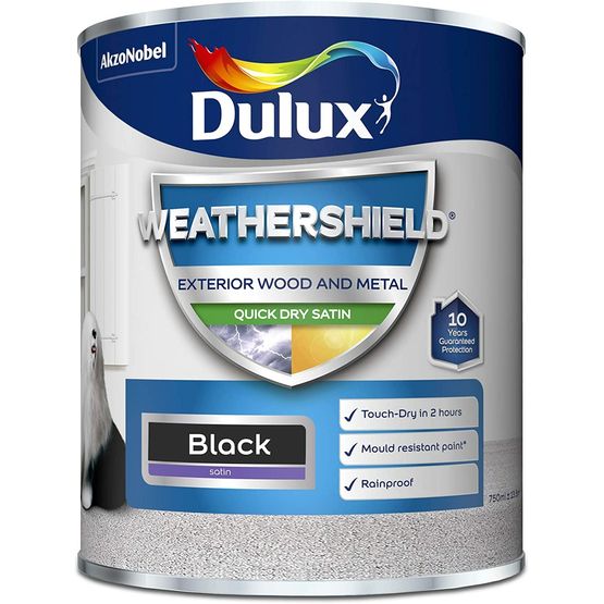 Dulux Weathershield Exterior Satin Black