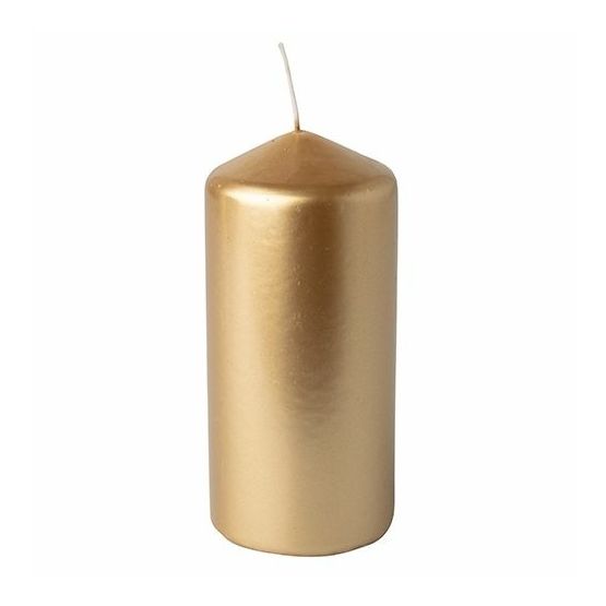 Papstar Pillar Candle 60x130mm Gold 13668