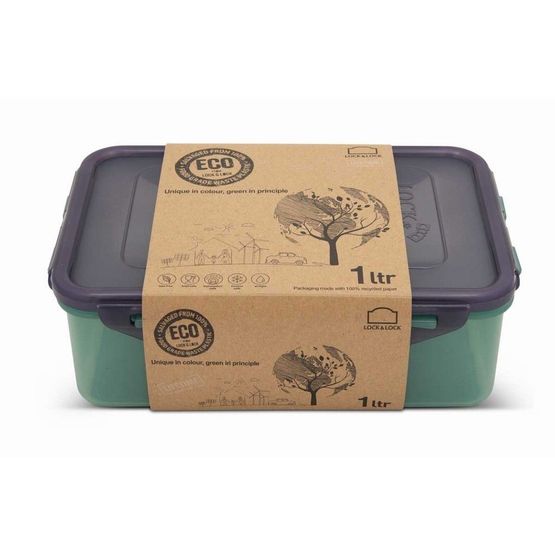 Lock &amp; Lock Eco 1ltr Rectangular Storage Container